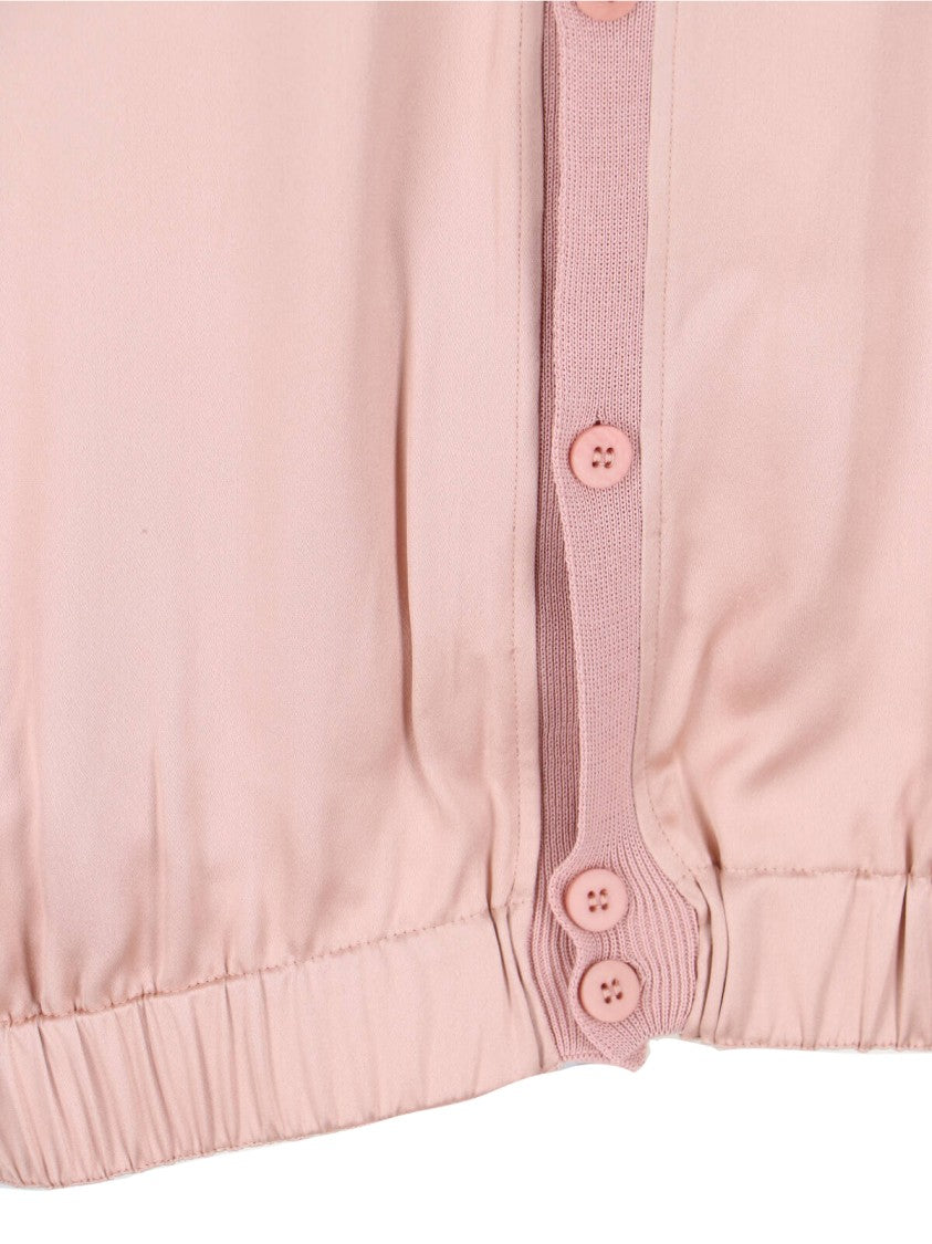 Sa Su Phi Silk-Blend Cardigan – Pink