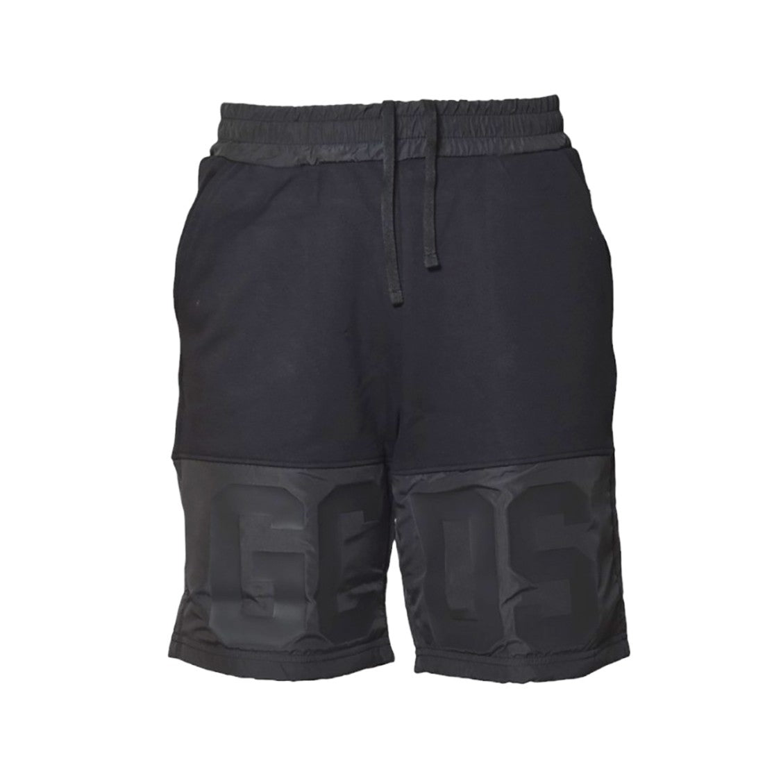 Gcds Black Band Logo Nylon Bermuda Shorts