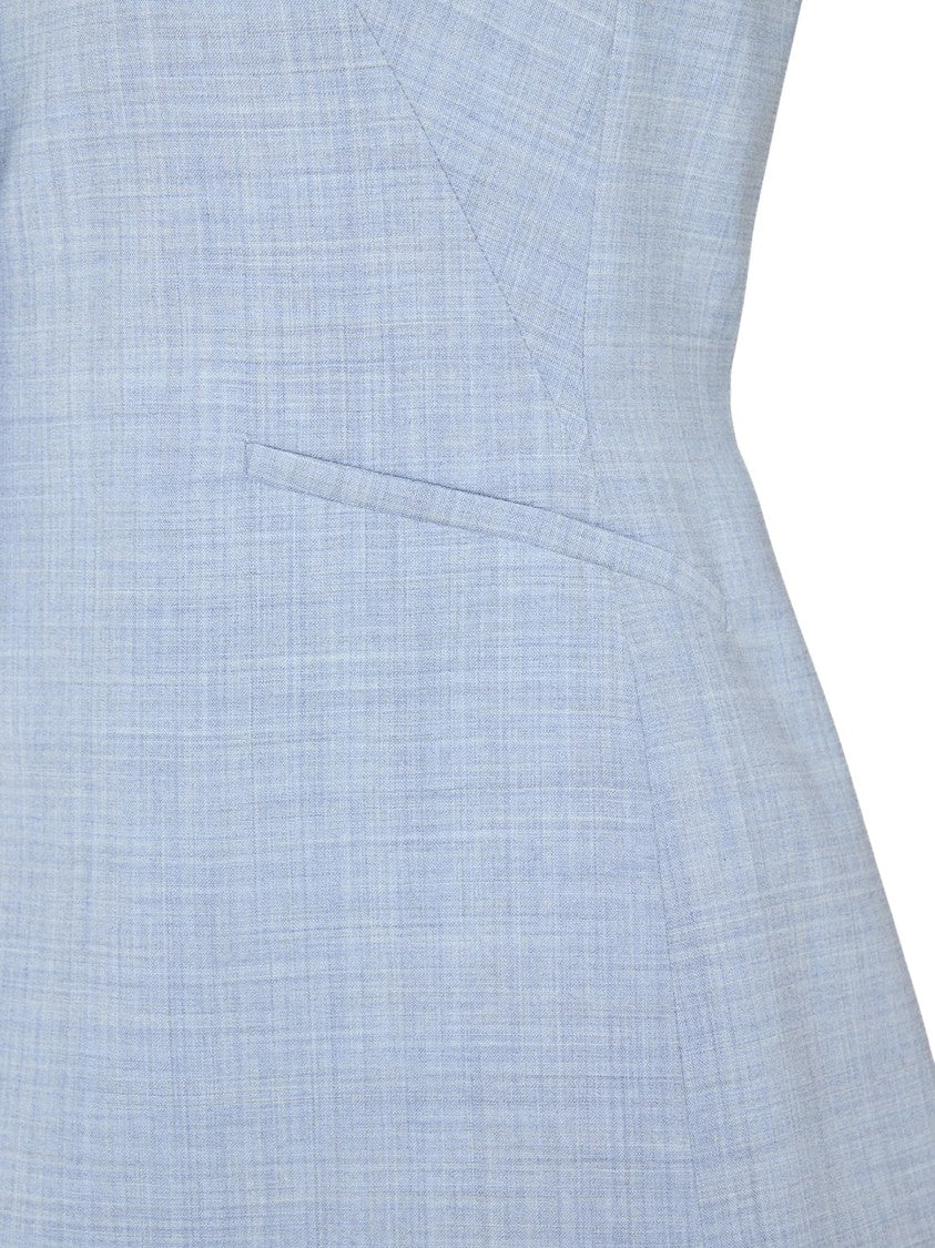 Boss Checkered Wool Button Vest