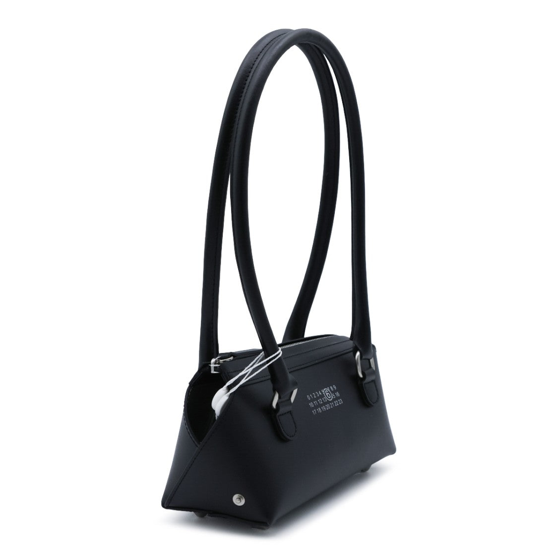 Mm6 By Maison Margiela Bauletto Shoulder Bag In Smooth Black Leather
