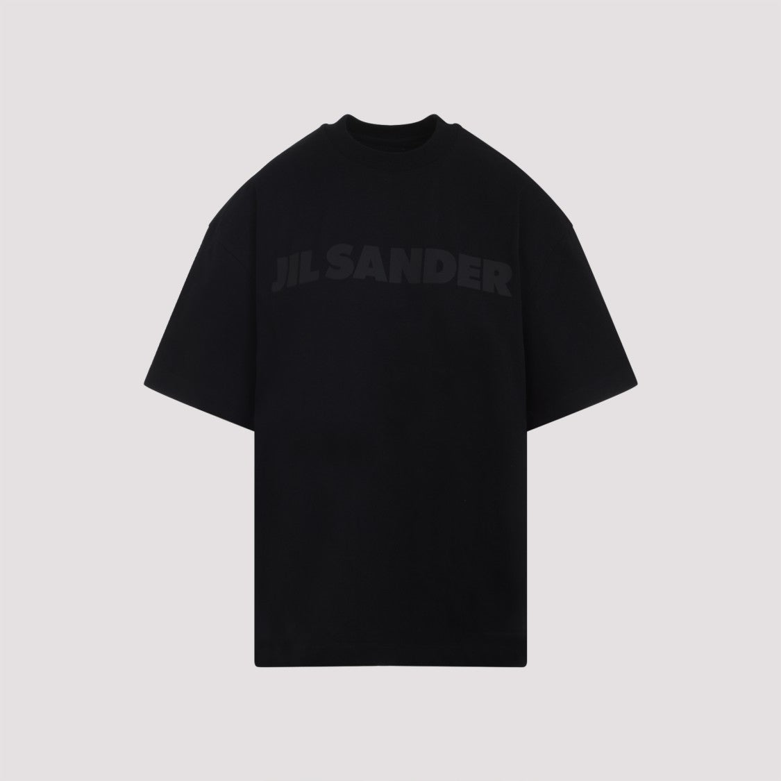 Jil Sander Logo Black Cotton T-Shirt