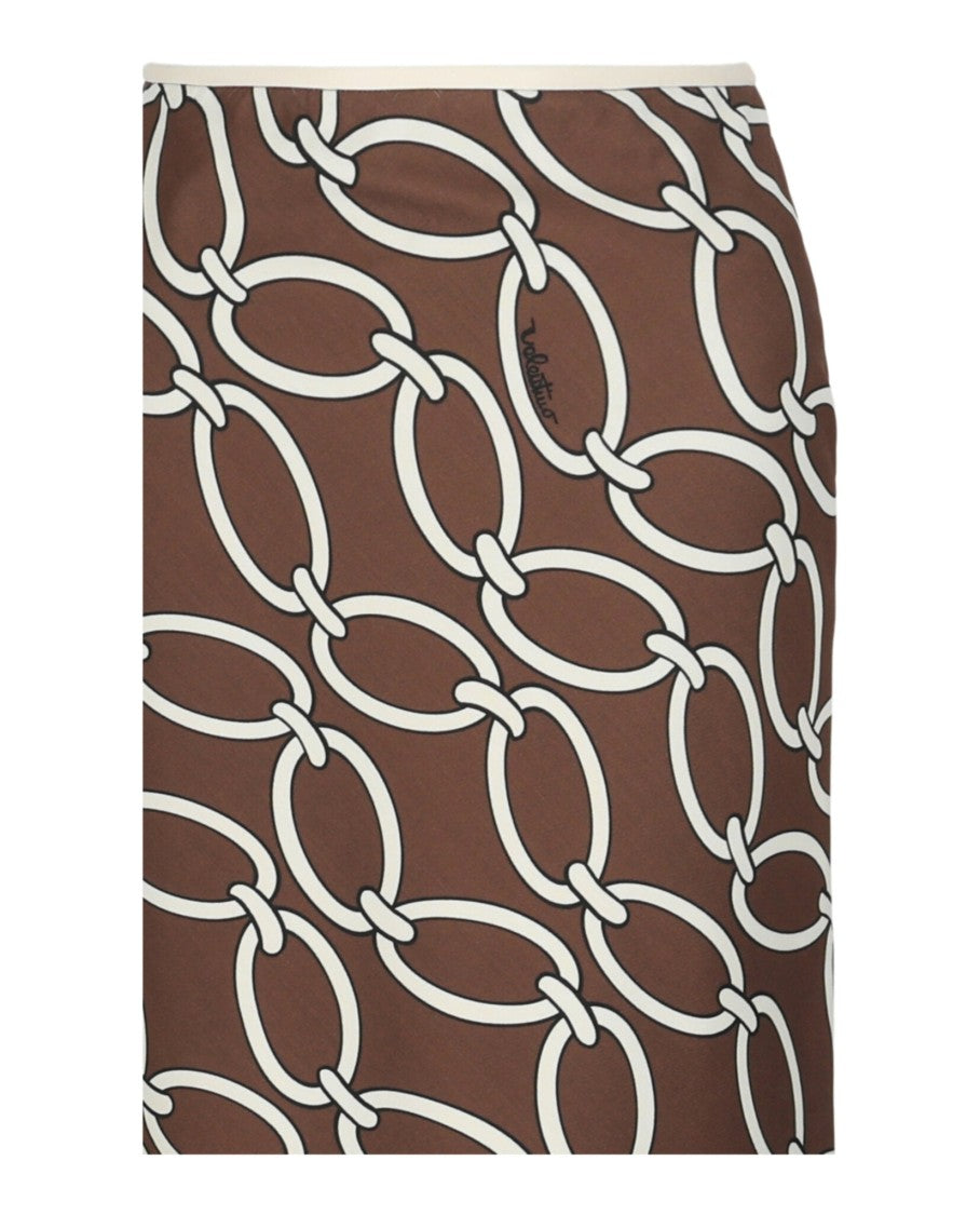 Valentino 1976 Chain-Link Print Maxi Skirt