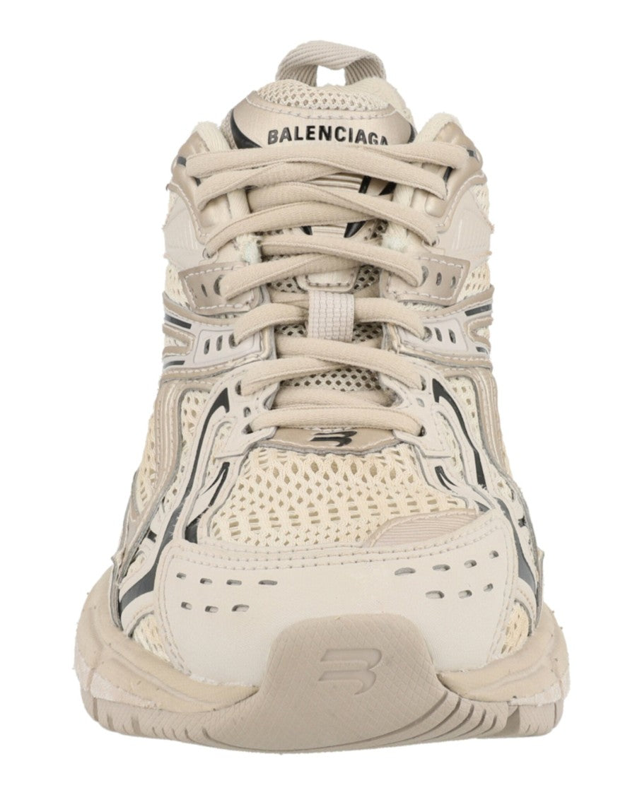 Balenciaga Distressed Low-Top Sneakers With Suspended Heel
