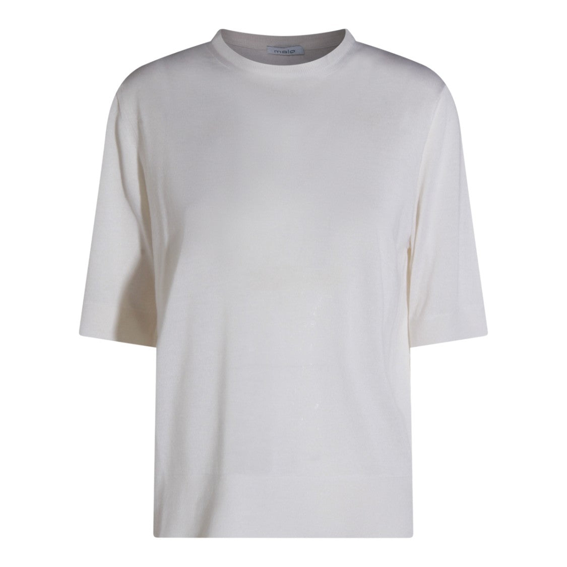 Malo White Cotton Knitwear