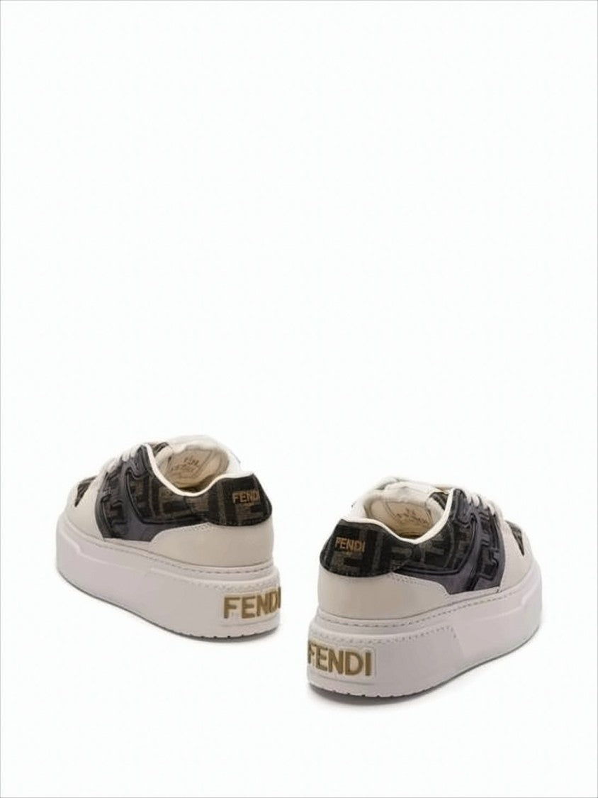 Fendi Chunky Platform Low-Top Sneakers With Monogram Design