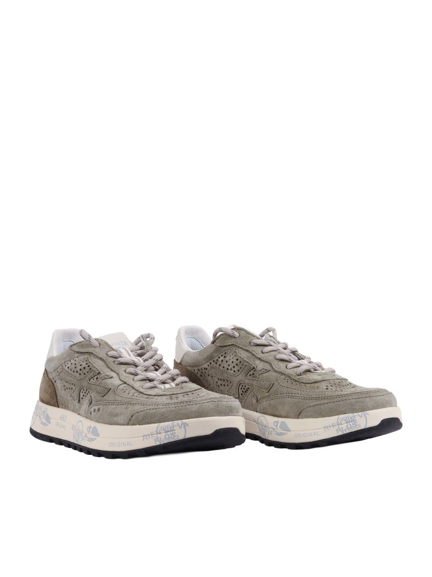Premiata Military Green Nous Suede Sneakers