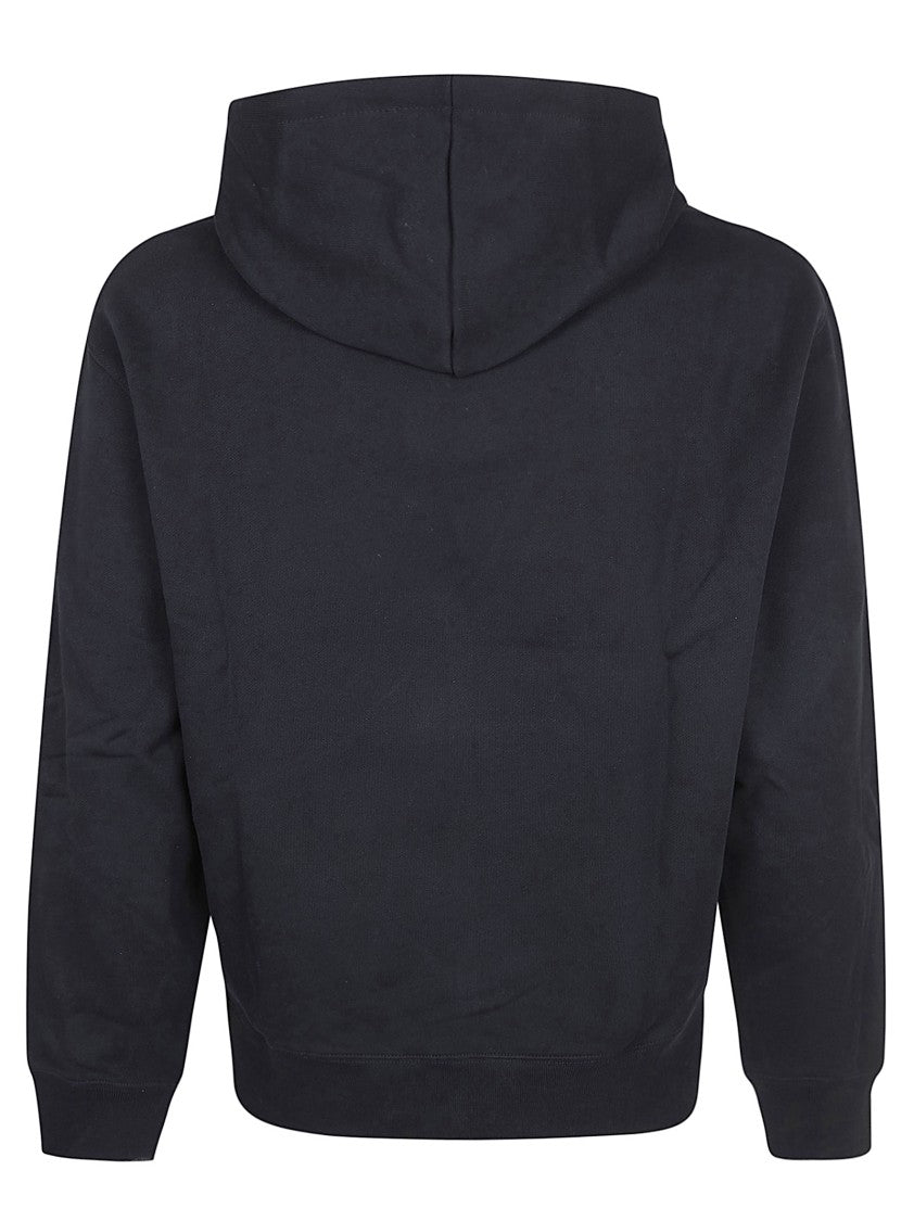 Maison Kitsuné Organic Cotton Fleece Hoodie With Maison Kitsuné Embroidery
