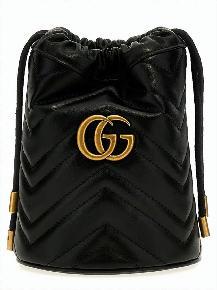Gucci Quilted Black Leather Shoulder Bag