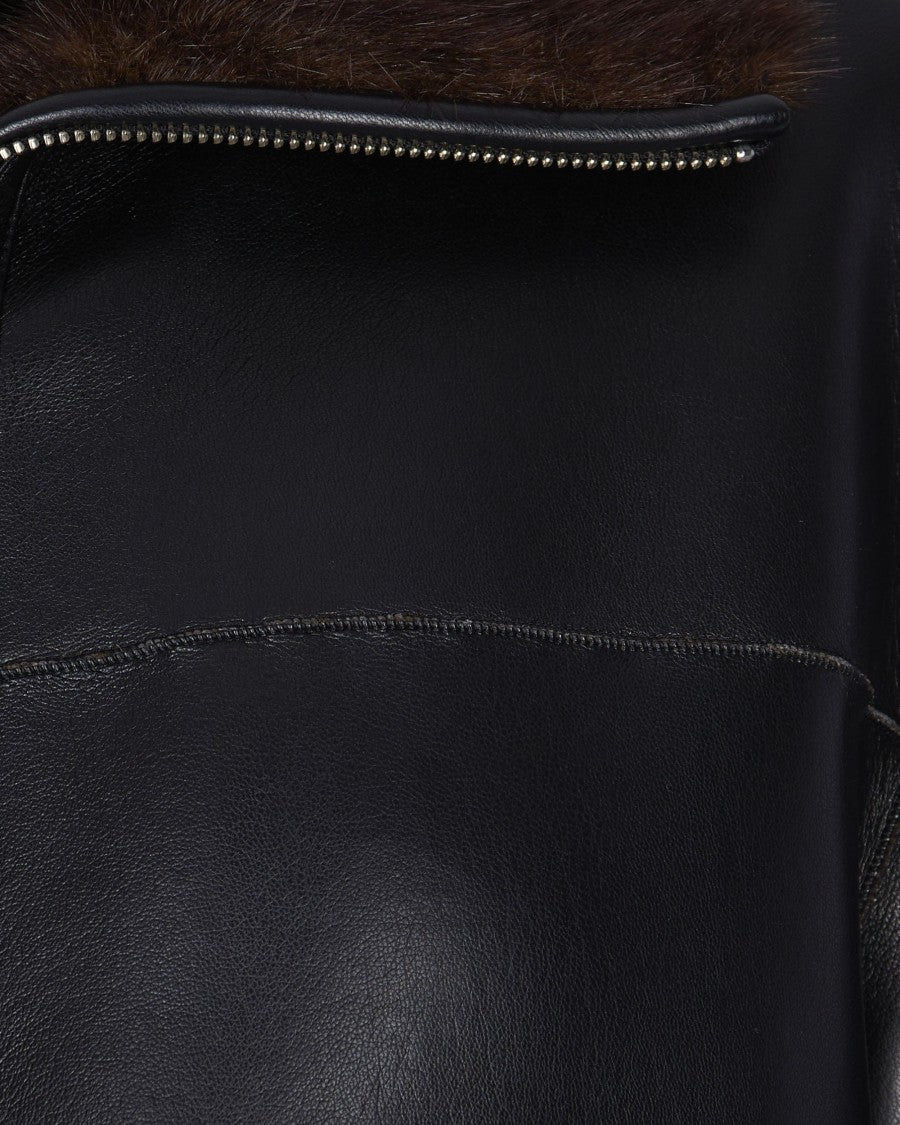 Stand Studio Reversible Eco-Shearling And Eco-Leather Jacket