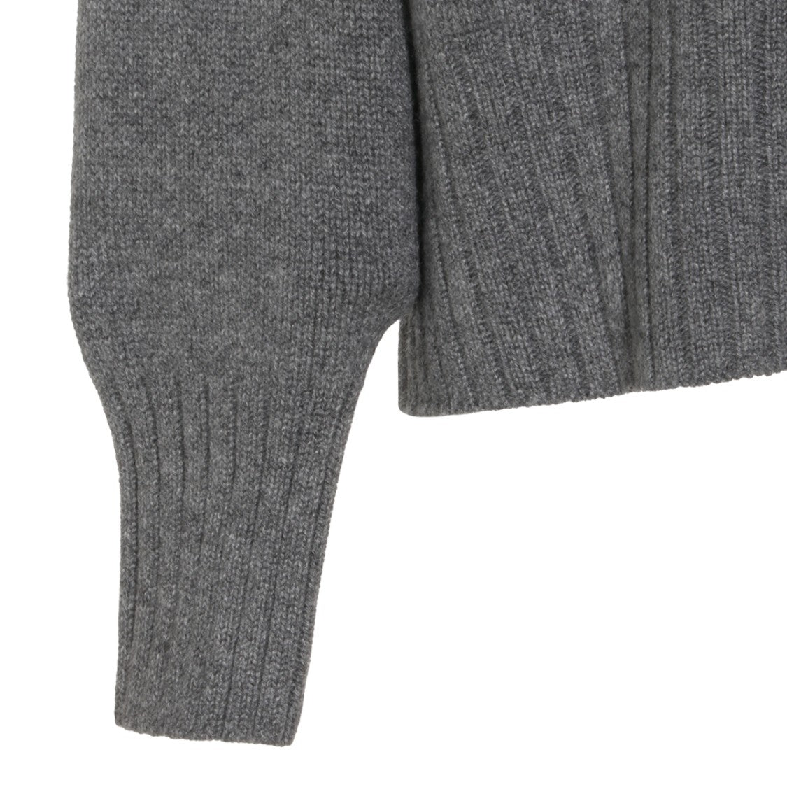 Malo Dark Grey High Neckline Cashmere Sweater