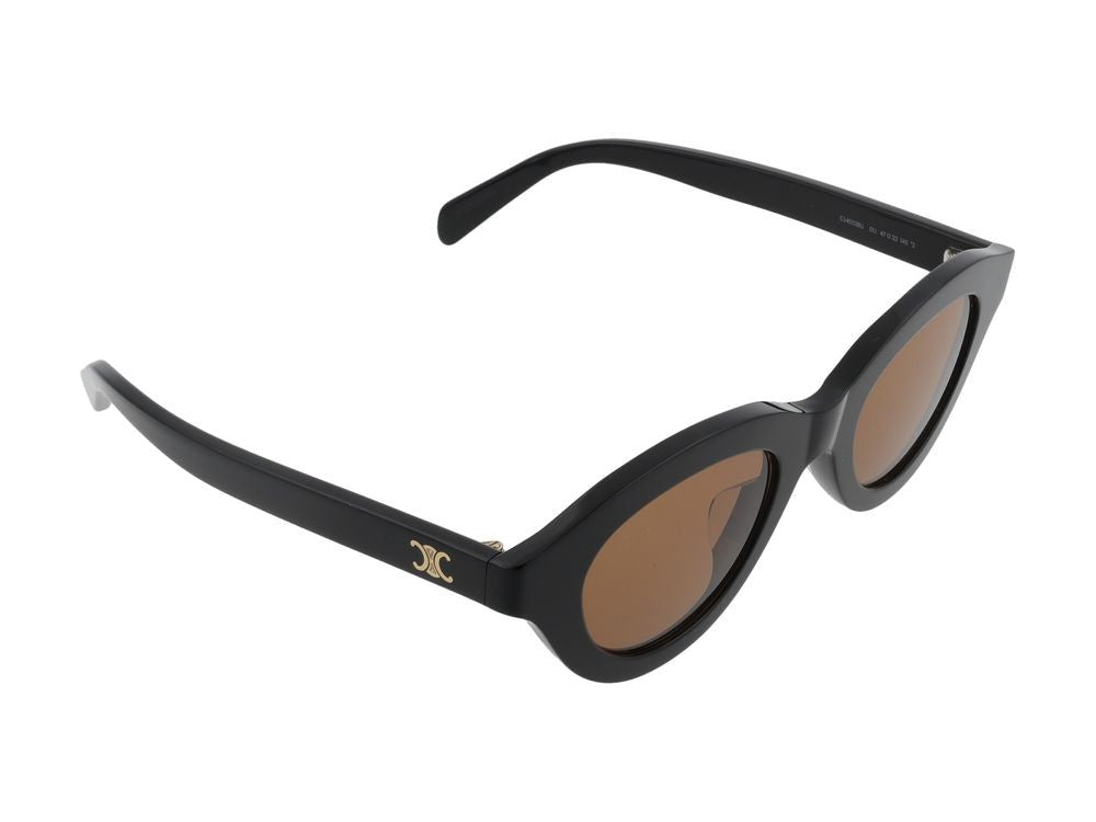 Celine Rounded Cat-Eye Gold Logo Detail Sunglasses