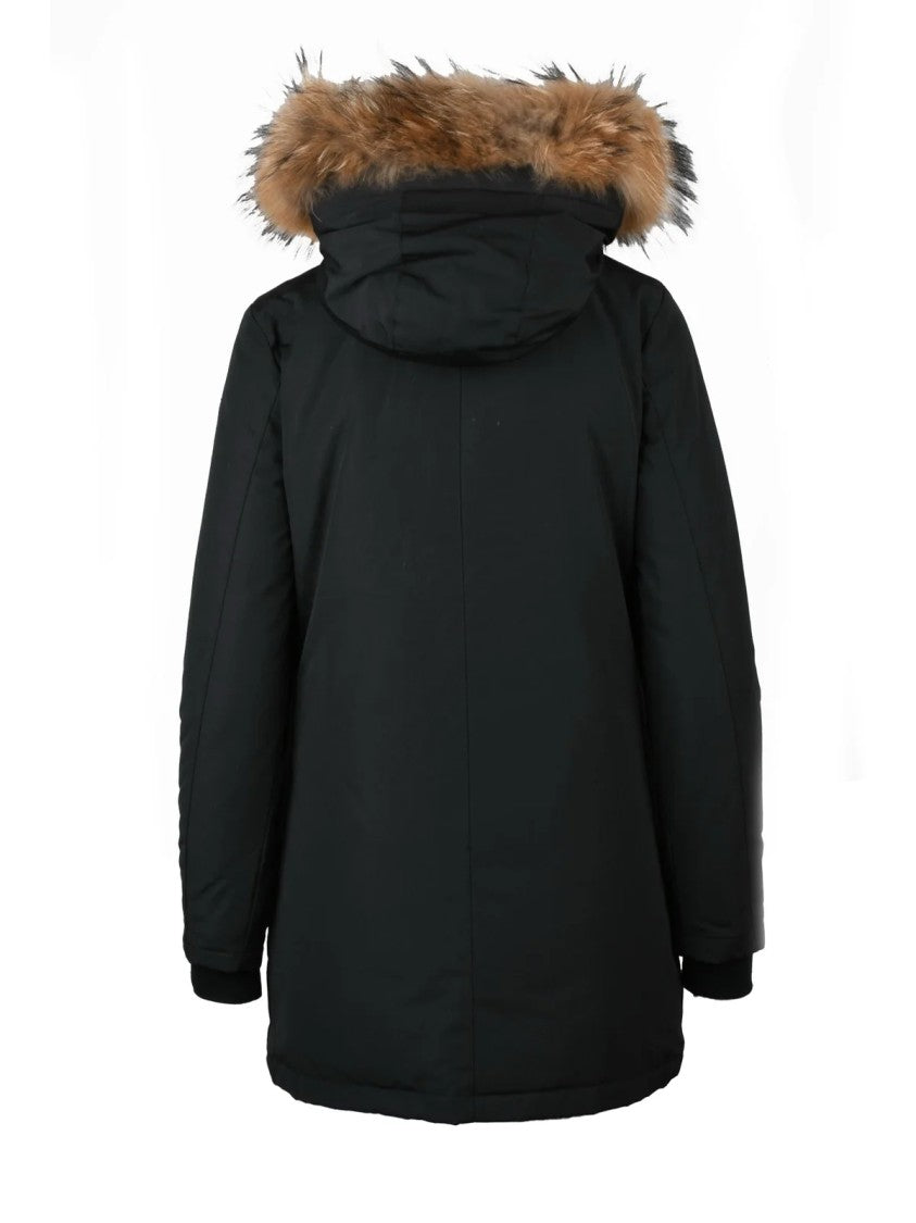 Bomboogie Black Fitted Polyester-Blend Parka