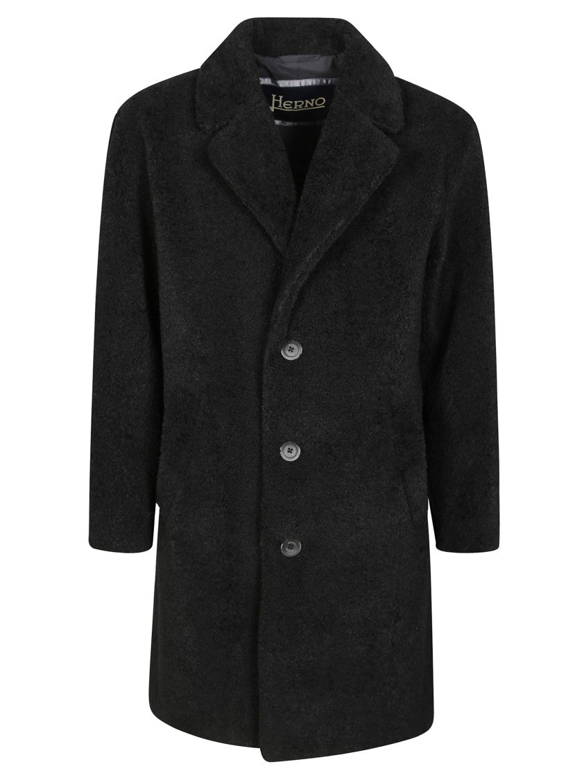 Herno Single-Breasted Teddy Coat