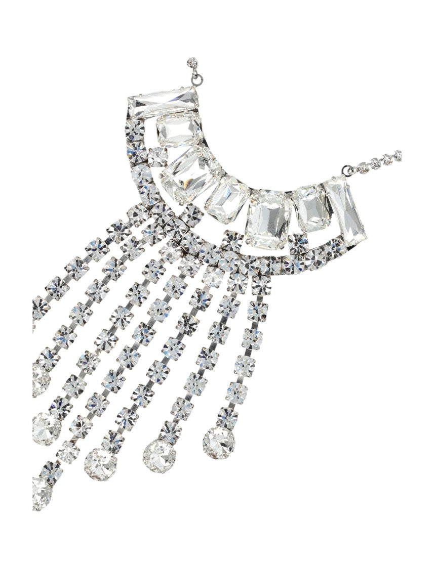 Dries Van Noten Cascading Strass Necklace With Adjustable Chain