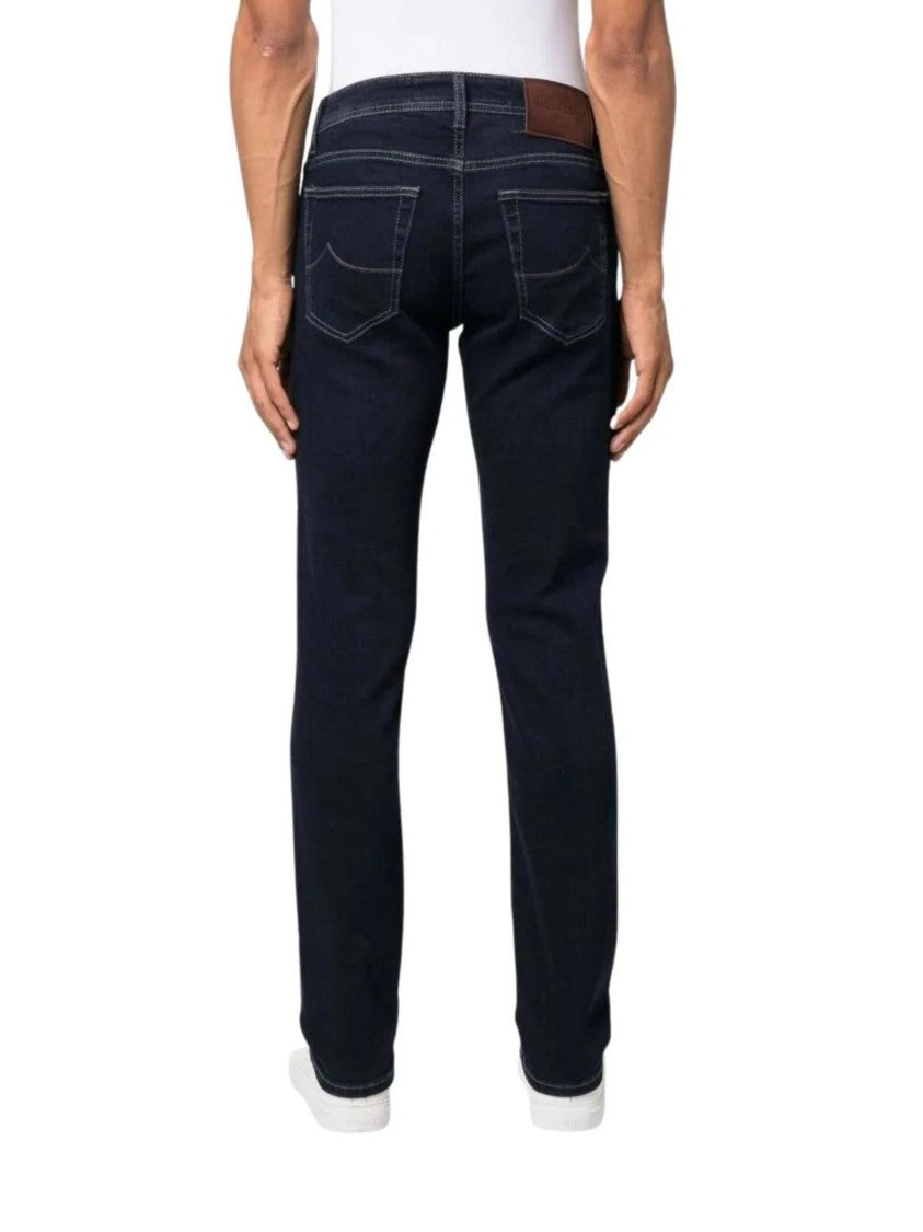 Jacob Cohen Blue Cotton Blend Jeans