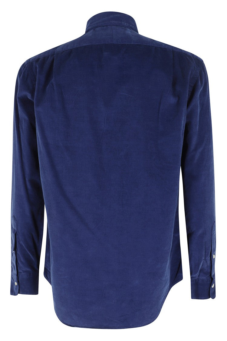 Polo Ralph Lauren Classic Collar Long Sleeve Shirt In Freshwater Cotton Velvet
