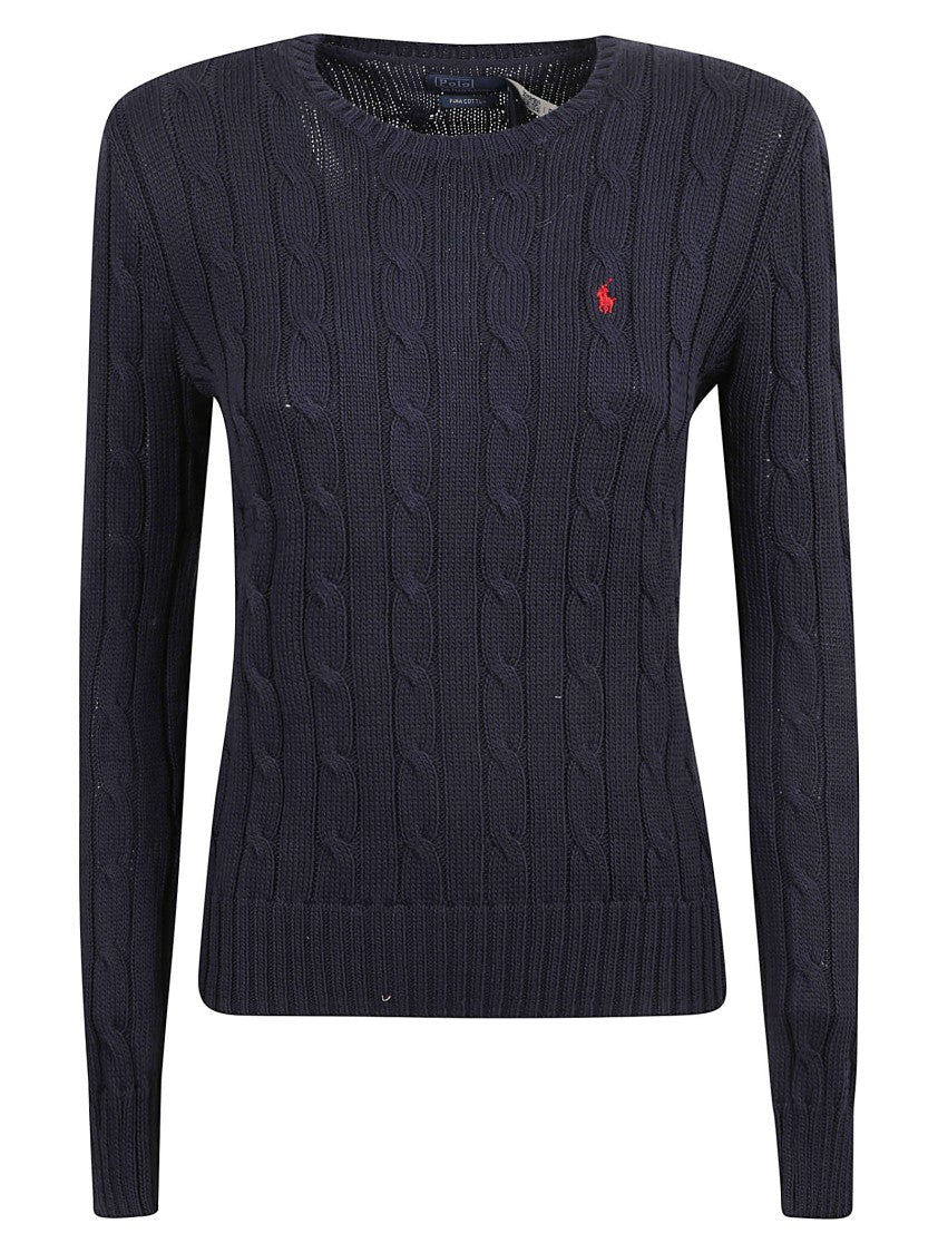 Polo Ralph Lauren Navy Blue Cotton Knit Sweater