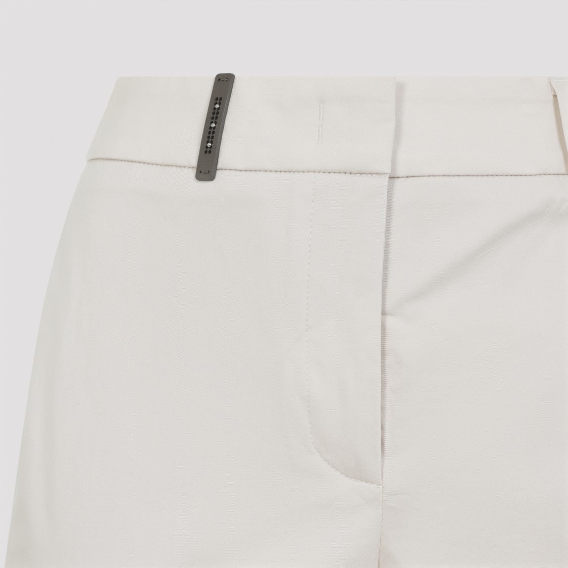 Peserico Beige Stretch Cotton Pants With Tailored Silhouette