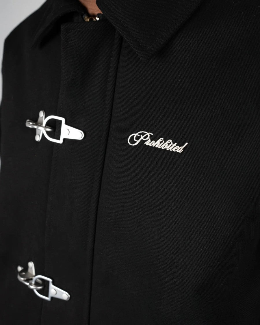 Prohibited Black Back In The Days Cotton Buckle Jacket