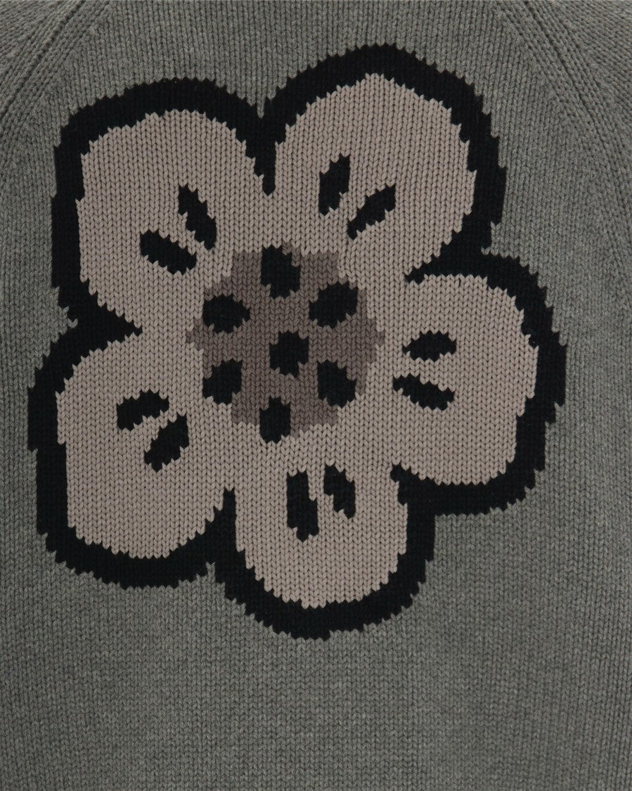 Kenzo Grey Boke Flower Cardigan