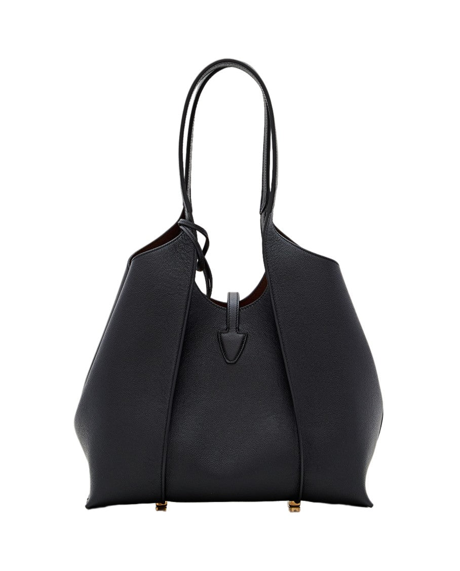 Tod's Structured Small Shopping Bag With T Pendant Closure