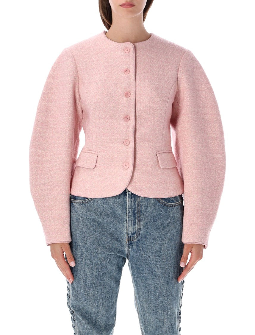 Rotate Cocoon Sleeved Cropped Jacket