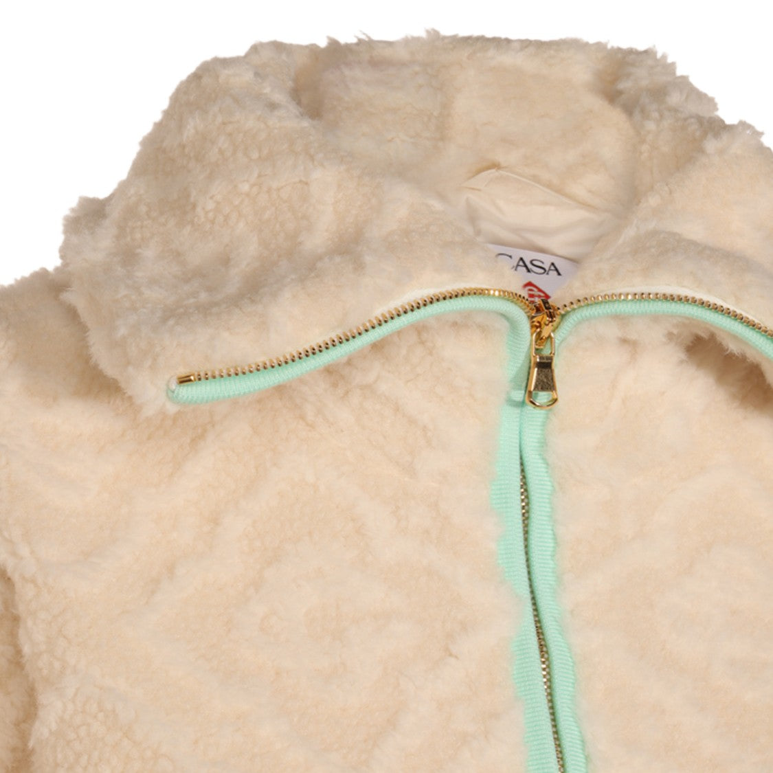 Casablanca Textured Plush Jacket With Geometric Pattern