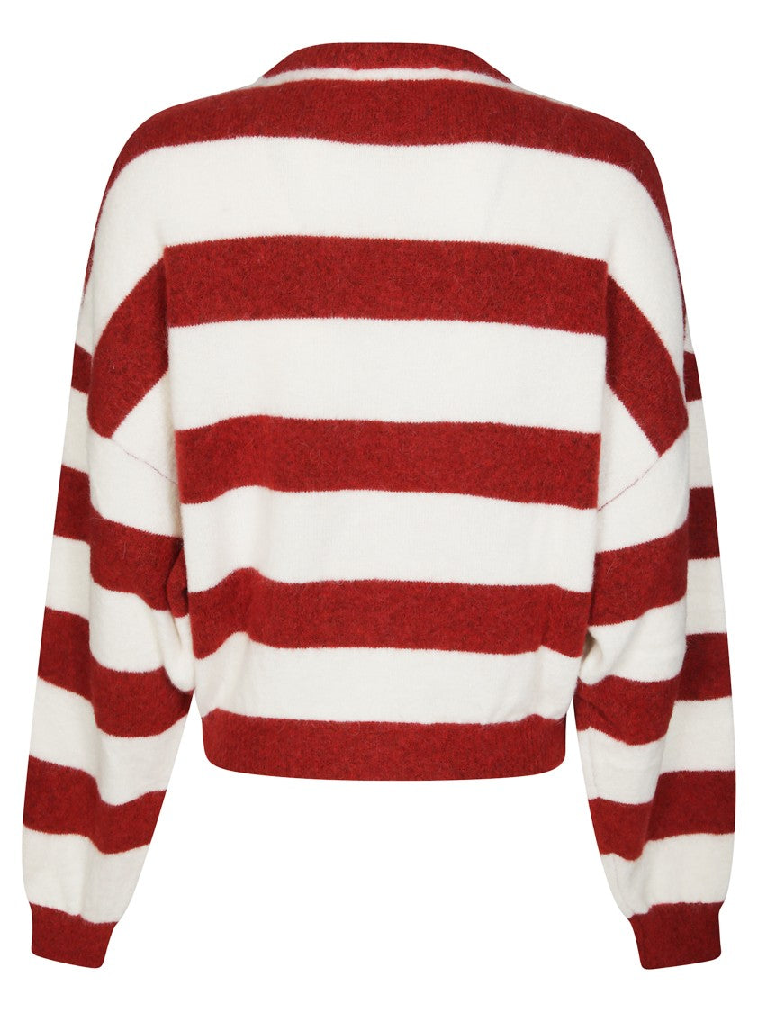 Fiorucci Cropped Sweater With Bold Horizontal Stripes And Embroidered Logo