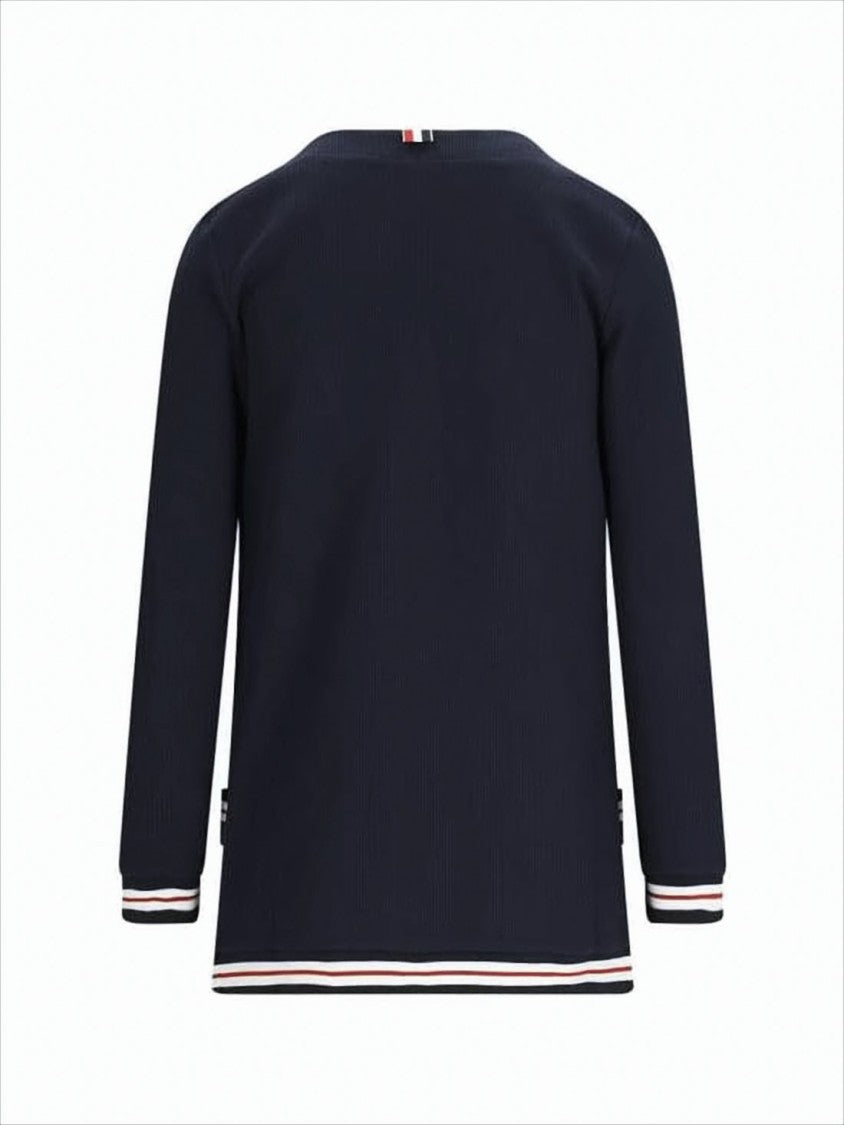 Thom Browne Navy Blue Knit Cardigan