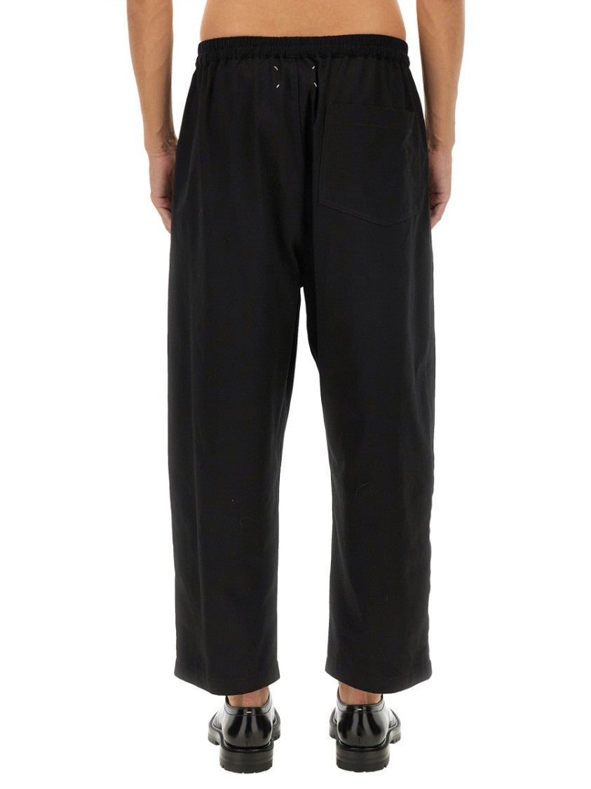 Maison Margiela Cropped Wide-Leg Pants With Elastic Waistband