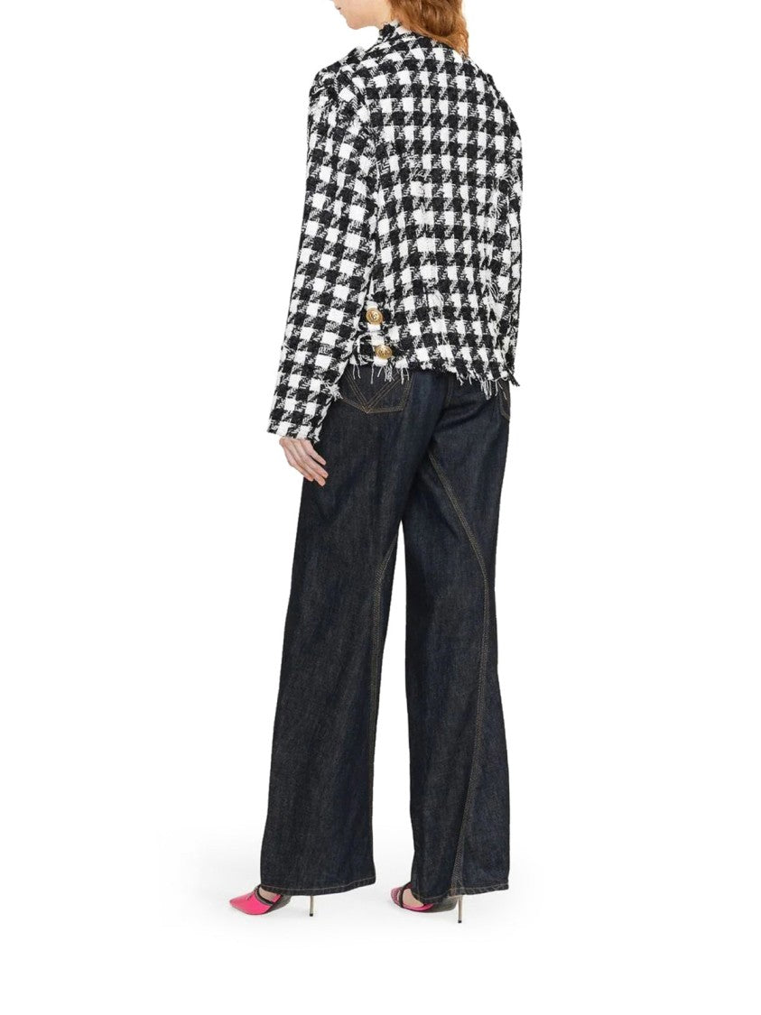 Balmain Frayed Tweed Jacket