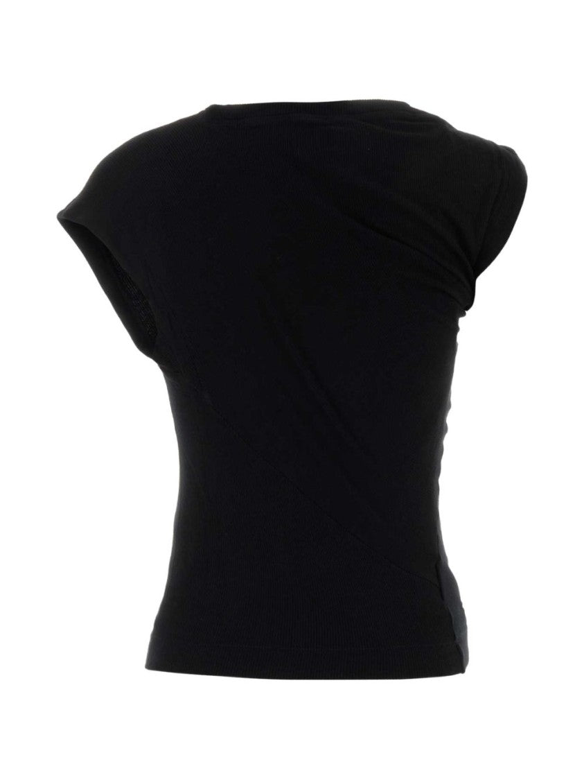 Vivienne Westwood Black Fitted Short-Sleeve Logo Top