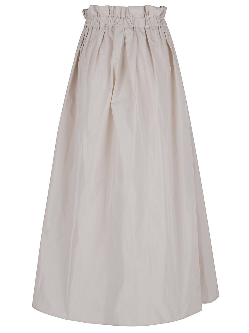 Herno Voluminous Taffeta Skirt With Water-Repellent Treatment And Metal Detail
