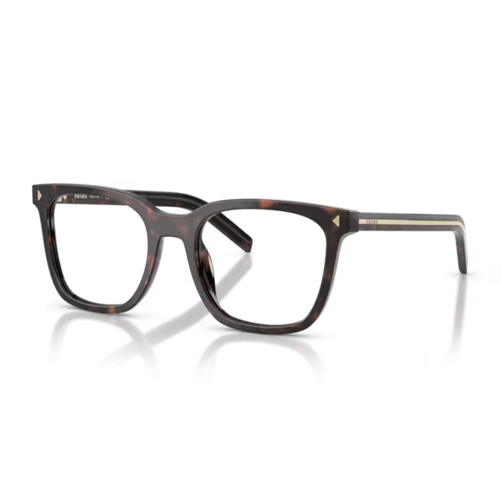 Prada Pr B11v Tortoise Finish Squared Acetate Optical Glasses