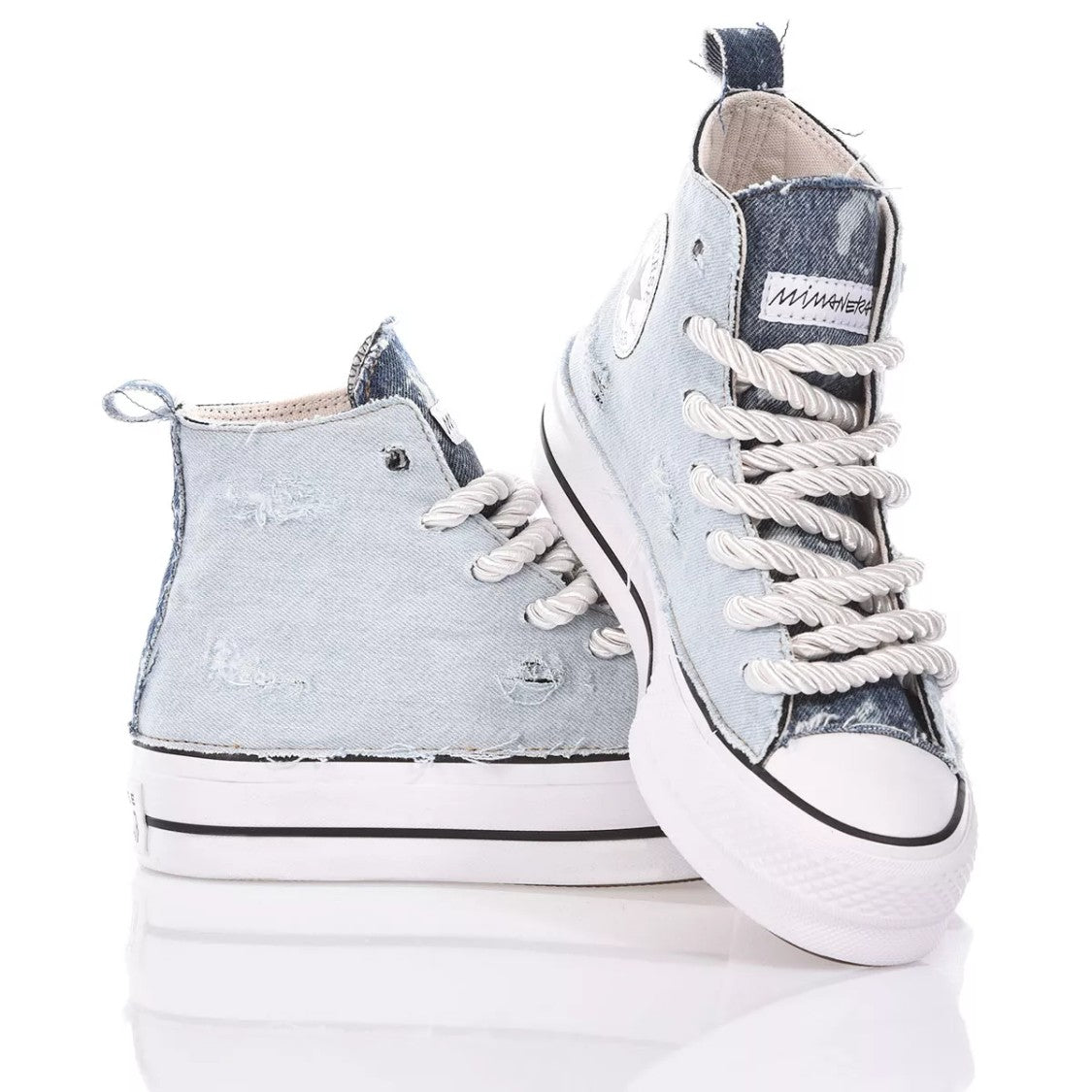 Converse Light Blue Platform Sneakers