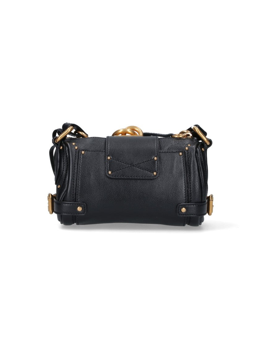 Chloé Black Paddington Textured Leather Bag