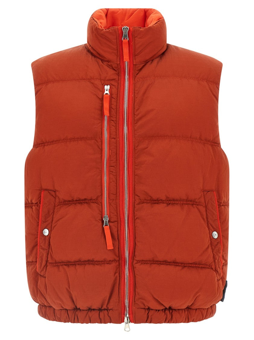 Stone Island Quilted Padded Vest With High Neck