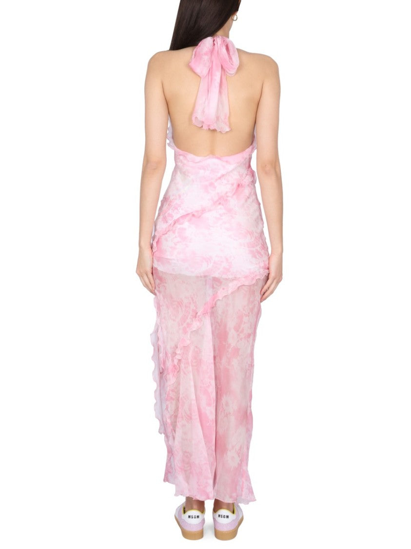 Msgm Silk Chiffon Dress