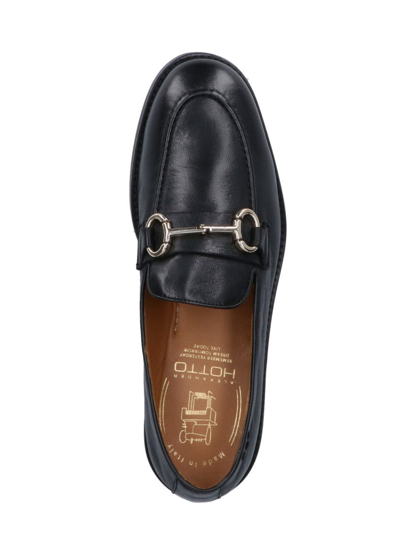 Alexander Hotto Loafers With Bit Detail' – Black