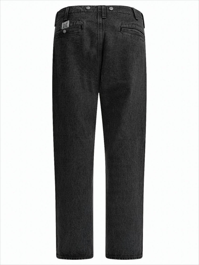 Needles Washed Black Straight-Leg Denim Pants