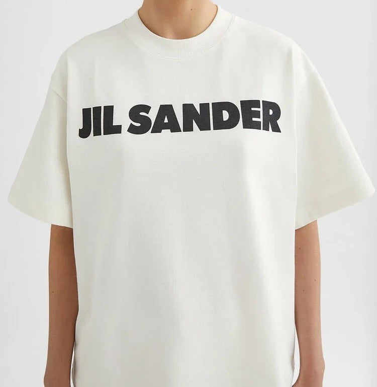 Jil Sander Relaxed Fit White Cotton T-Shirt