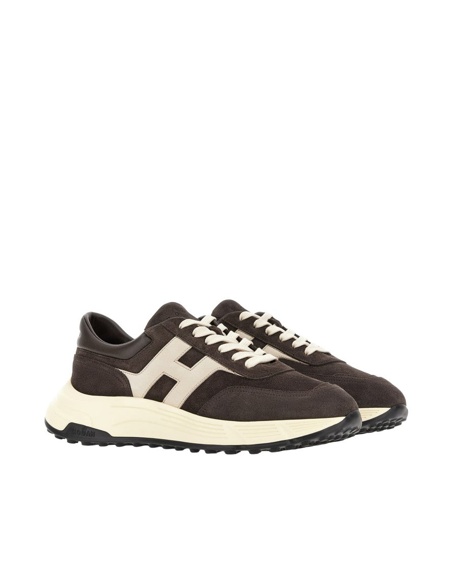 Hogan Brown Hyperlight Suede Leather Sneakers