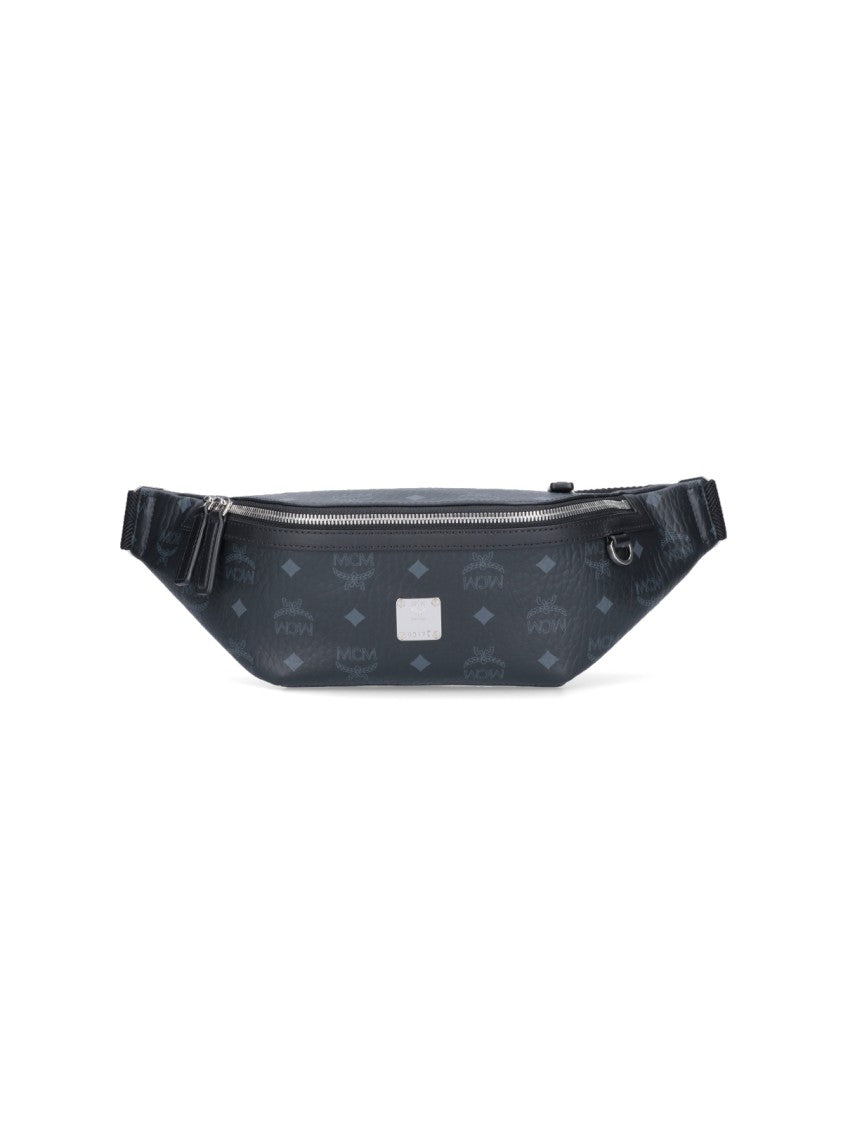 Mcm "Fursten" Bum Bag, In Blue "Visetos" Fabric