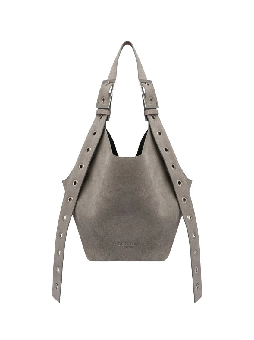 Dondup Dusty Gray Small Hobo Bag