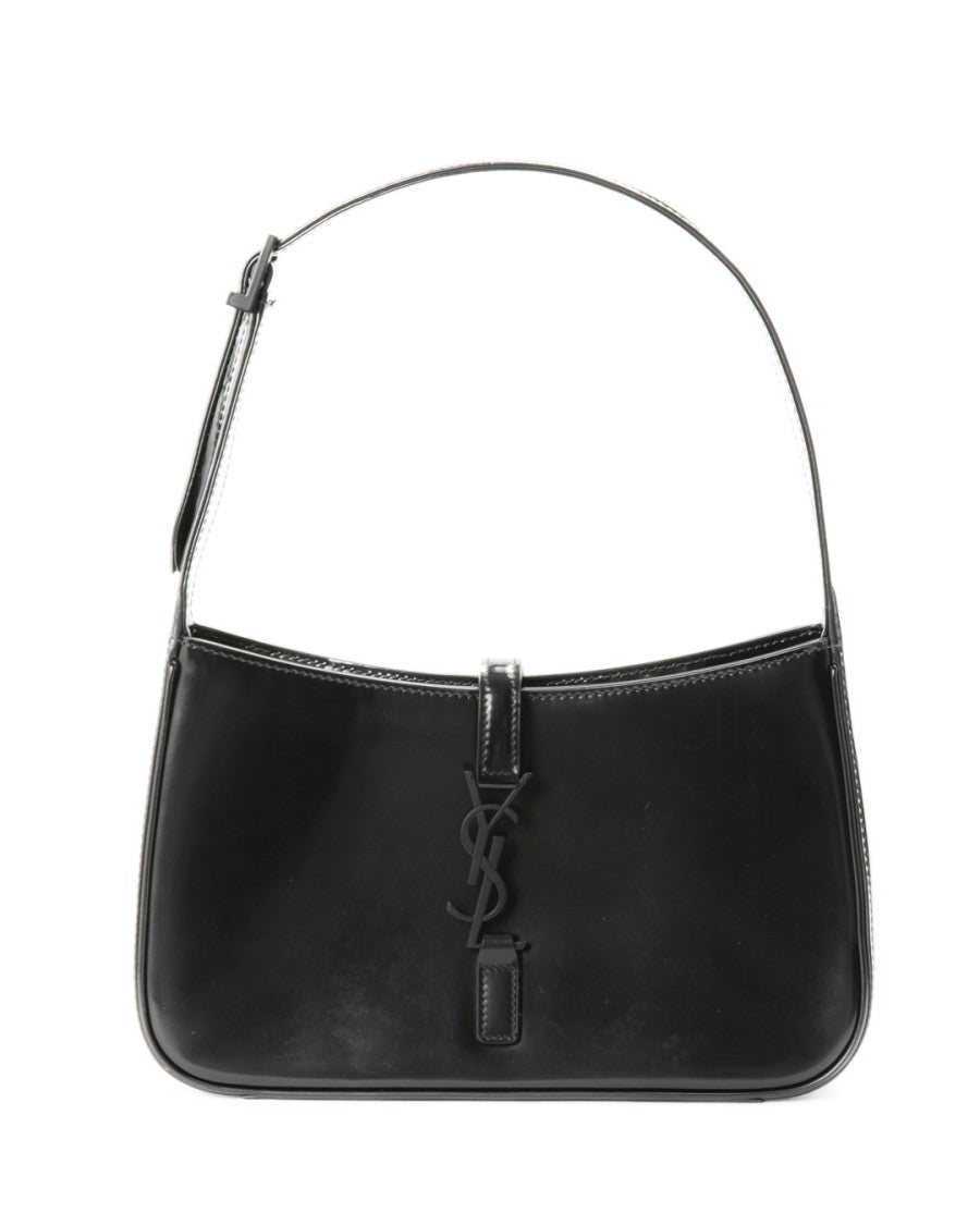 Saint Laurent Le 5 A 7 Small Black Patent Leather Shoulder Bag