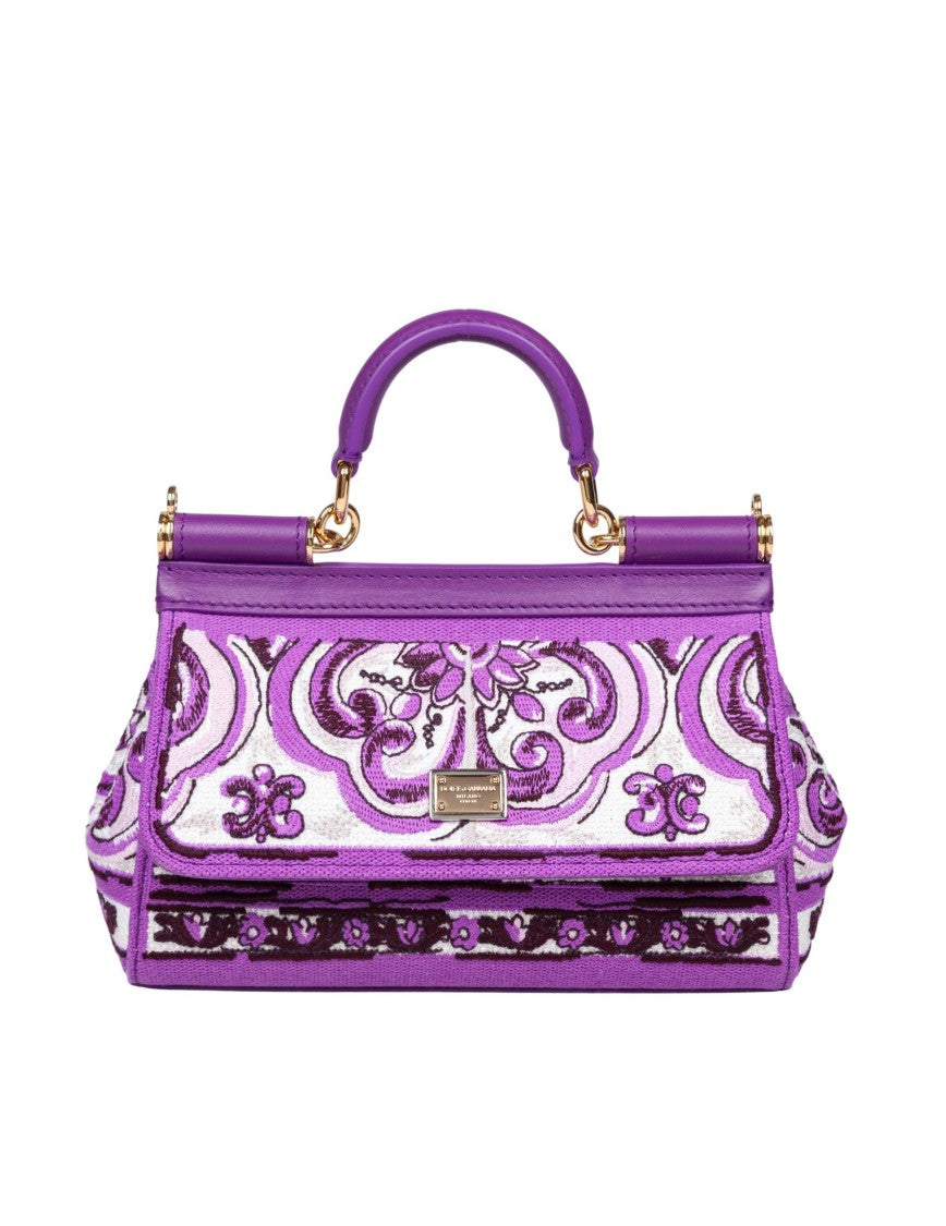 Dolce & Gabbana Sicily Small Bag With Maiolica Embroidery