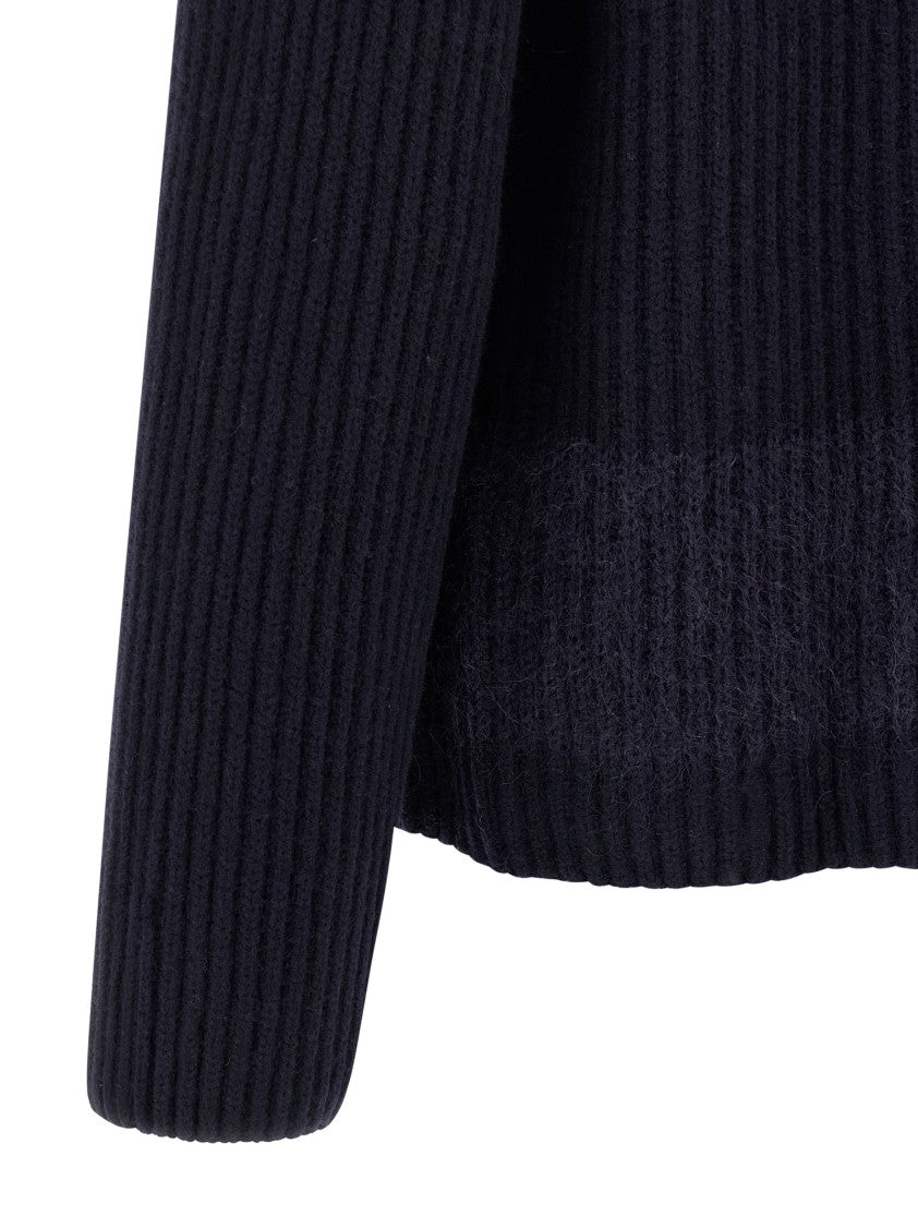 Dsquared2 Carded Wool Insert Cardigan