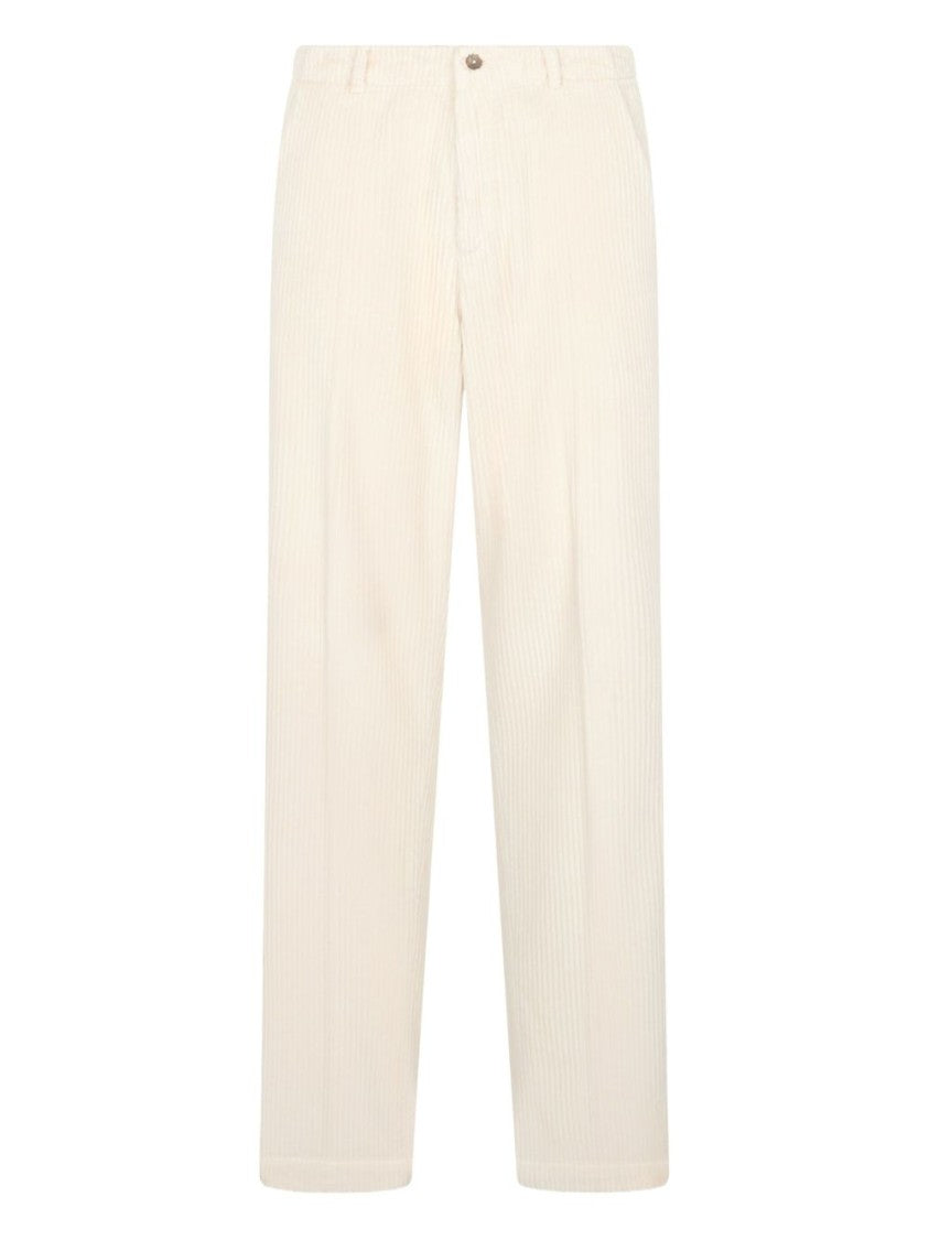 Boglioli Wide Wale Corduroy Trousers With Straight Leg