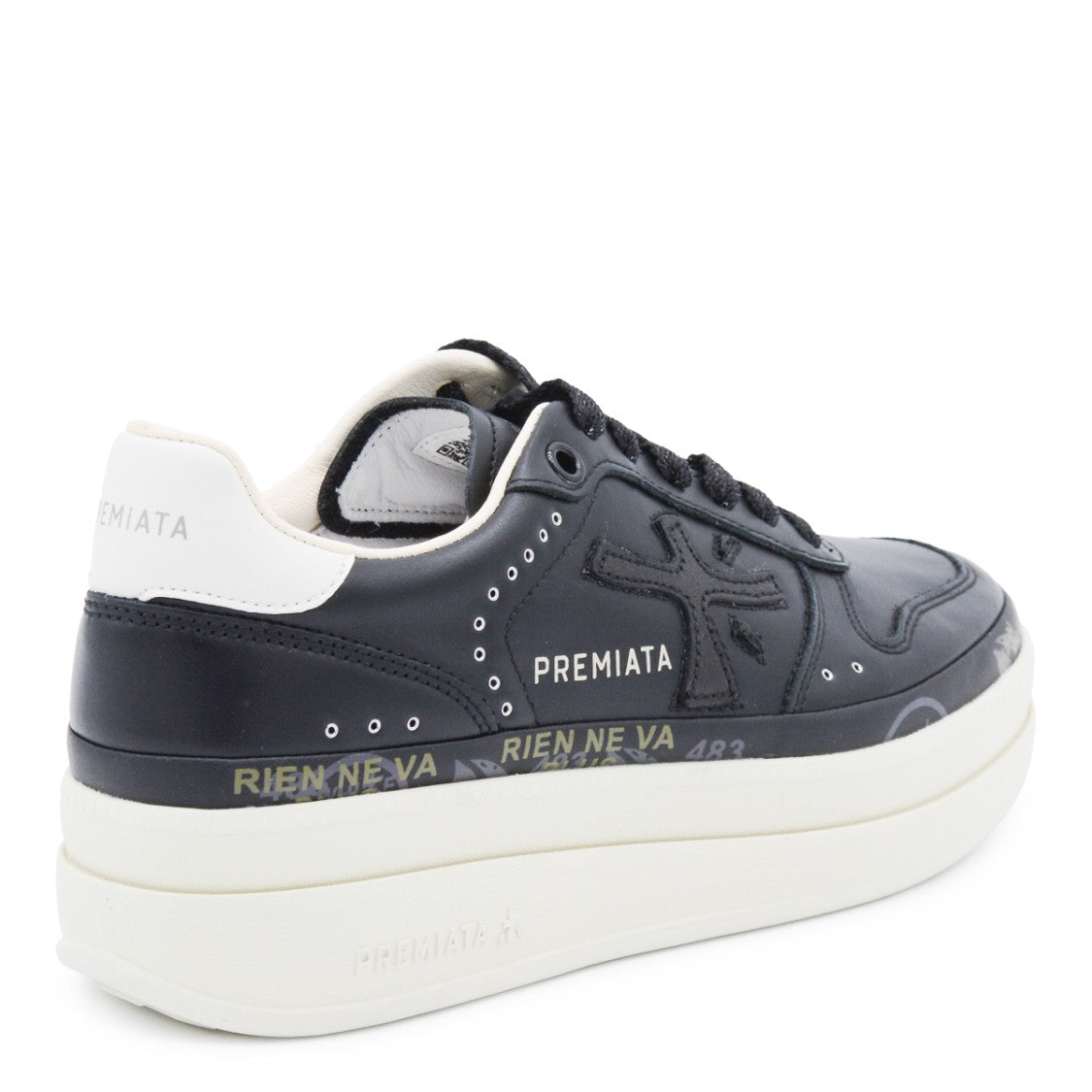 Premiata Black Leather Micol Sneakers