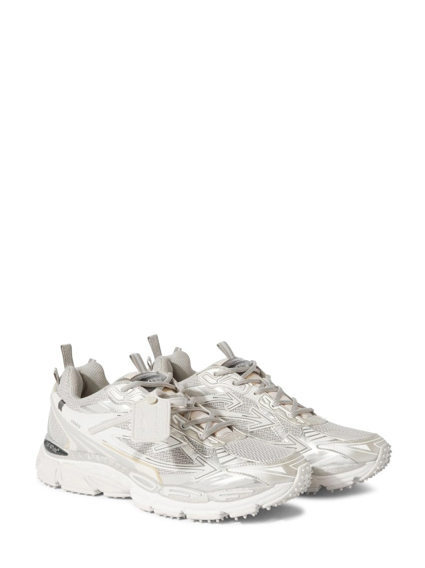 Off-White Layered Neutral Sneakers With Reflective Accents